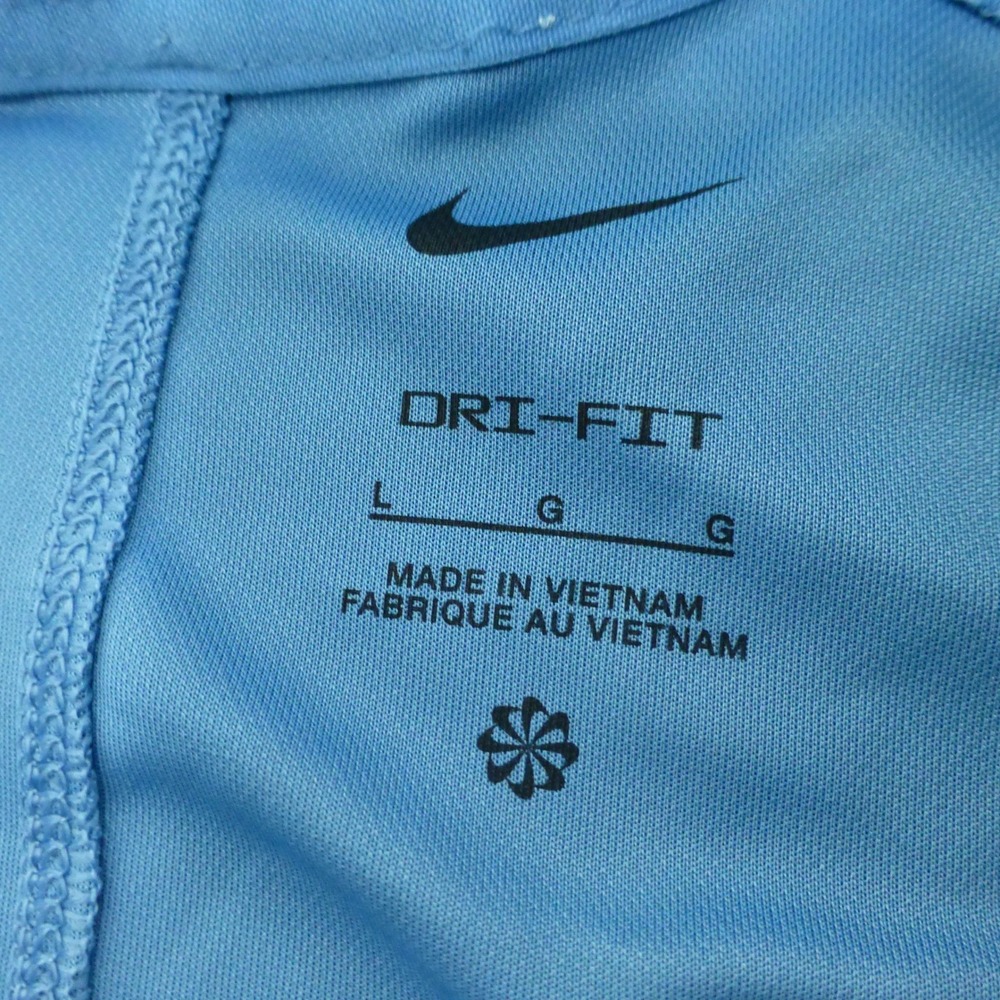Nike Shirt Mens Large Golf Polo Dri Fit Blue Stripe Short Sleeve Collared - Picture 7 of 12